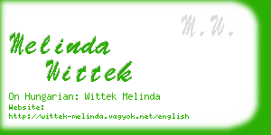 melinda wittek business card